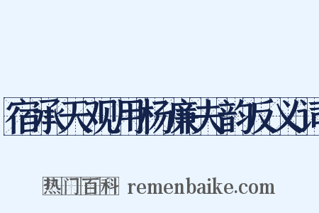 宿承天观用杨廉夫韵反义词是什么意思的图片